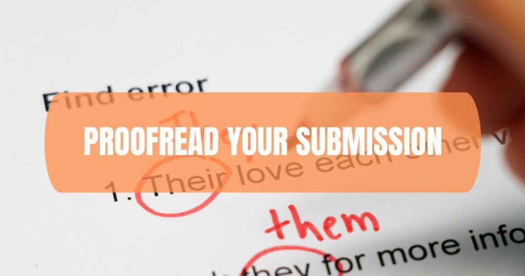 Proofread your submission